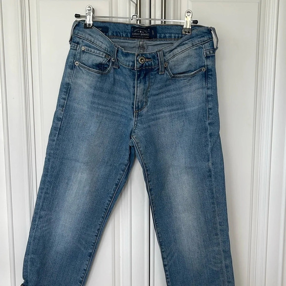 Lucky  Jeans blue denim sweet crop size 4/27 cropped - Picture 5 of 16